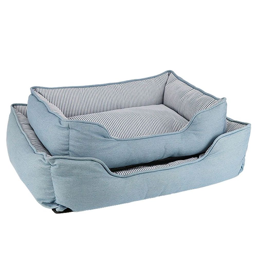 Cheapest pet beds modern comfortable square print canvas dog and cat bed