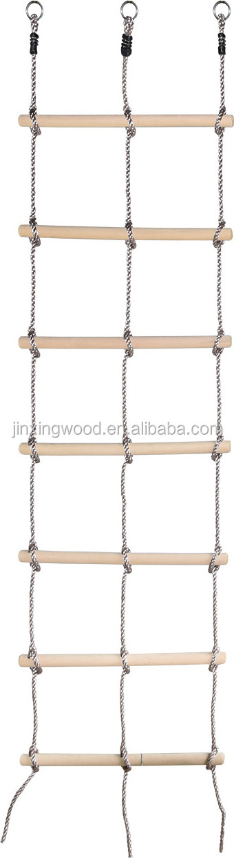 wooden rope ladder Swing Set Accessory for Kids Backyard Wooden Swing Set