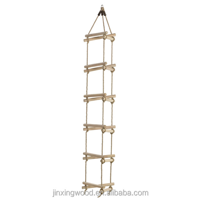 wooden rope ladder Swing Set Accessory for Kids Backyard Wooden Swing Set