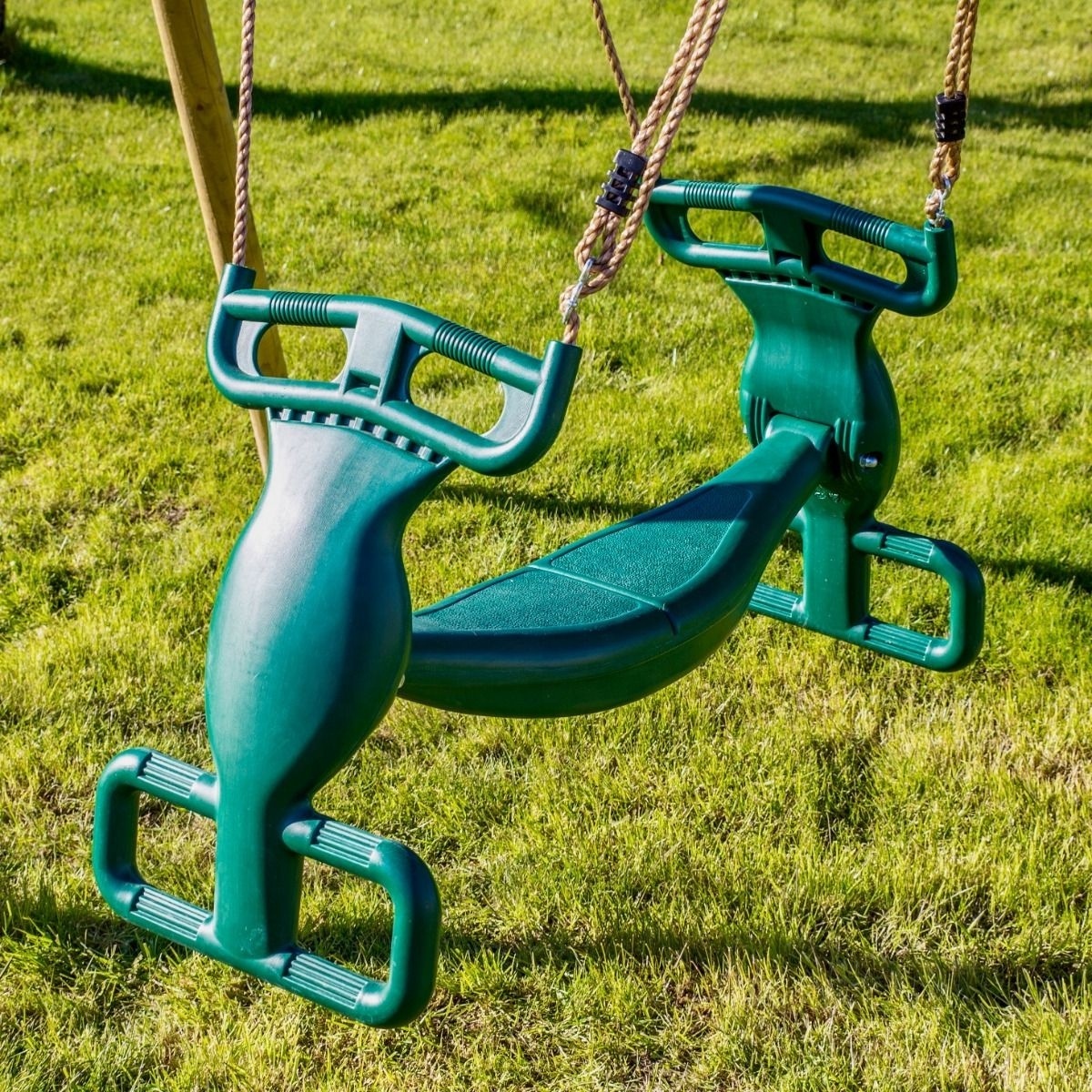 Plastic Tandem Glider Two Child Swing Seat Patiao Double glider swing seat