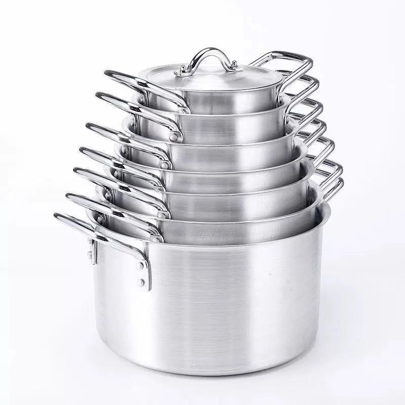 7 Pcs Aluminum Pressure Cooker Pot16-28 Stockpot Food Steamer Detonation product The iron handle