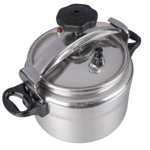 Aluminium pressure cooker with mirror polish and bakelite handle 4L or 4Litre