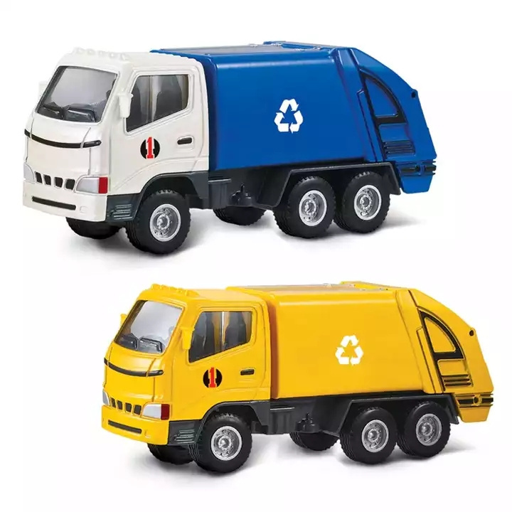 Hot Selling Alloy Toys Garbage Truck Diecast Collectible Model Cars For Kids Toys Vehicles With Good Quality Alloy Toy Car