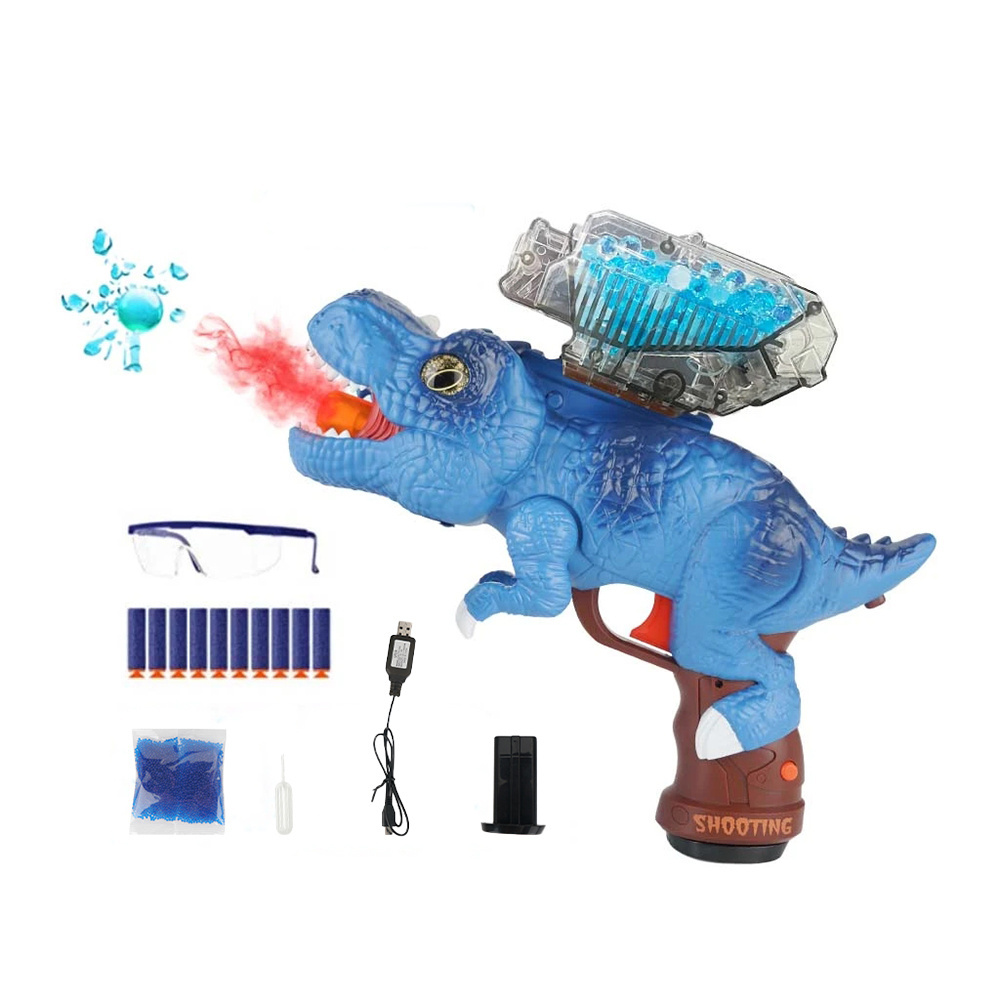 New Plastic Toys Outdoor Play Shooting 3 in 1 Water Bomb Toy Guns with Light Spray Dinosaur Crystal Gel Balls Soft Bullet Gun