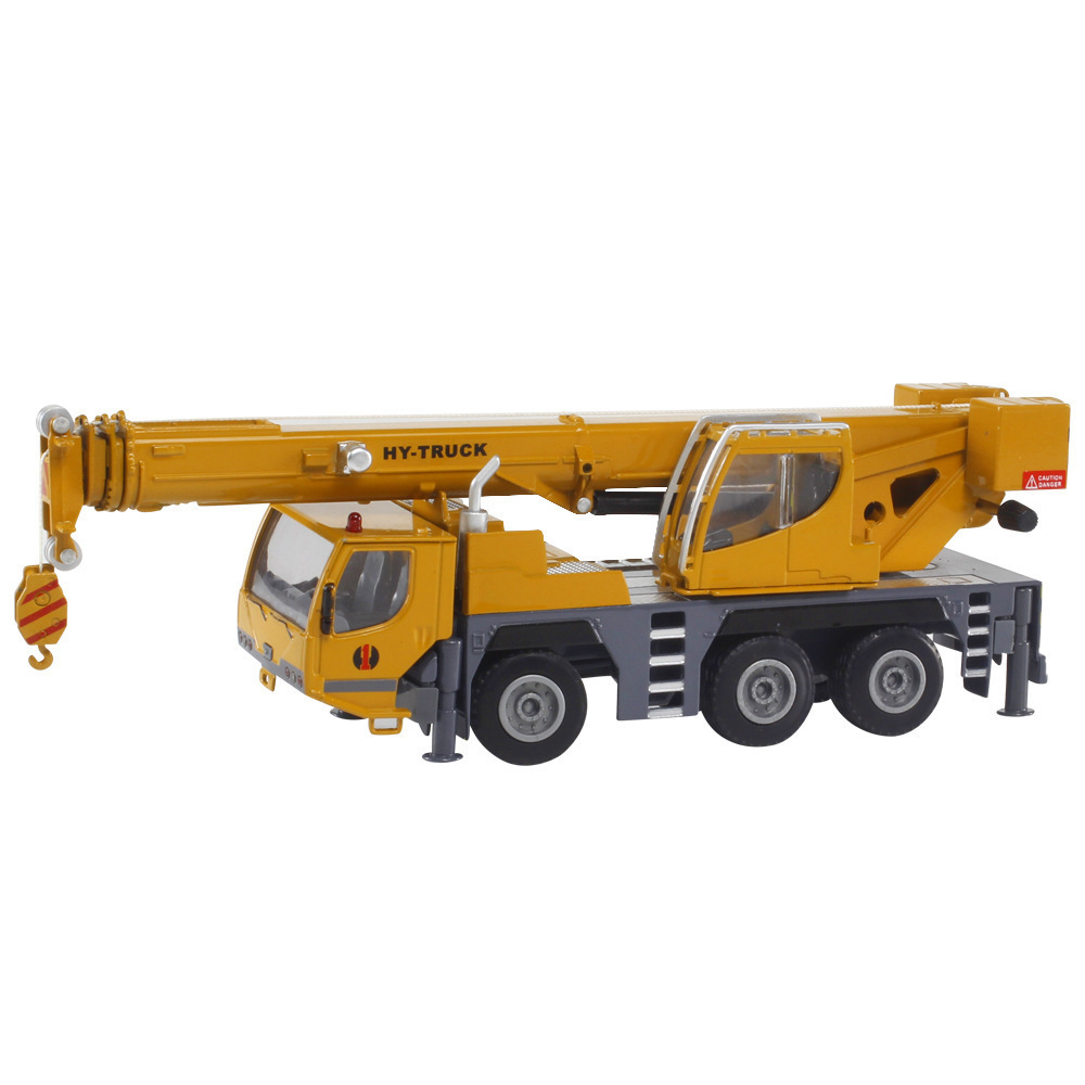 2024 Hot Sale 1:50 Scale Construction Vehicle  Tower Tyre Zinc Metal Diecast Engineering Crane Truck Model Alloy Crane Toys