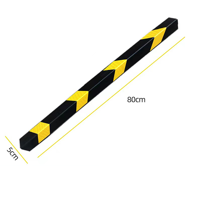 Durable Black Yellow Rubber Corner Guard for Parking Lot Shock Absorption Roadway Product