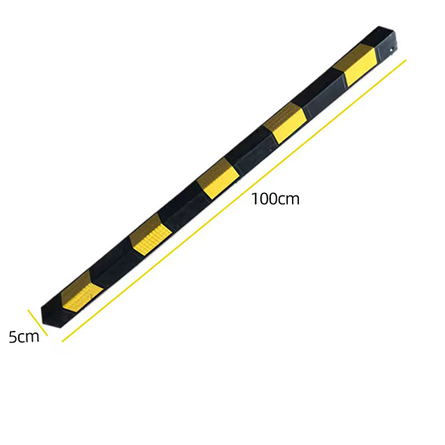 Durable Black Yellow Rubber Corner Guard for Parking Lot Shock Absorption Roadway Product