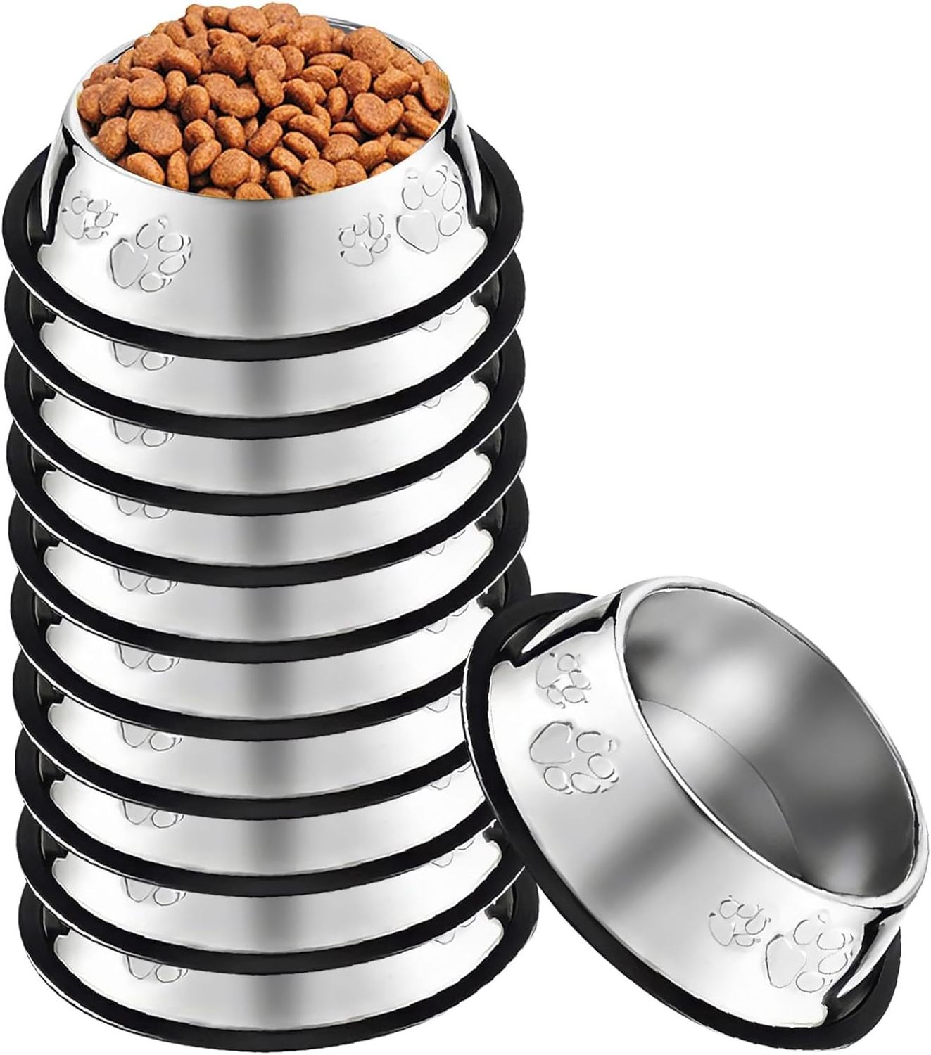 stainless steel bowls cat dog pet automatic feeder pet smart feeder dog cat food bowl pet bowls & feeders