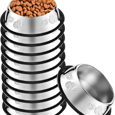 stainless steel bowls cat dog pet automatic feeder pet smart feeder dog cat food bowl pet bowls & feeders