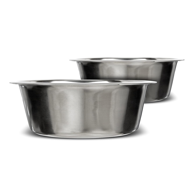 Stainless Steel Anti Slip Pet BowlAnti-slip Anti-overturn Non-slip Dog Food Stainless Steel Pet Bowl