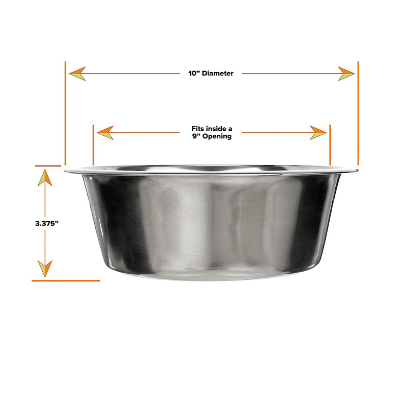 Stainless Steel Anti Slip Pet BowlAnti-slip Anti-overturn Non-slip Dog Food Stainless Steel Pet Bowl