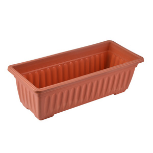 Rectangle Balcony Plastic Flower Pot Large Outdoor Plant Pot Raised Garden Planters Rectangular Planter Box