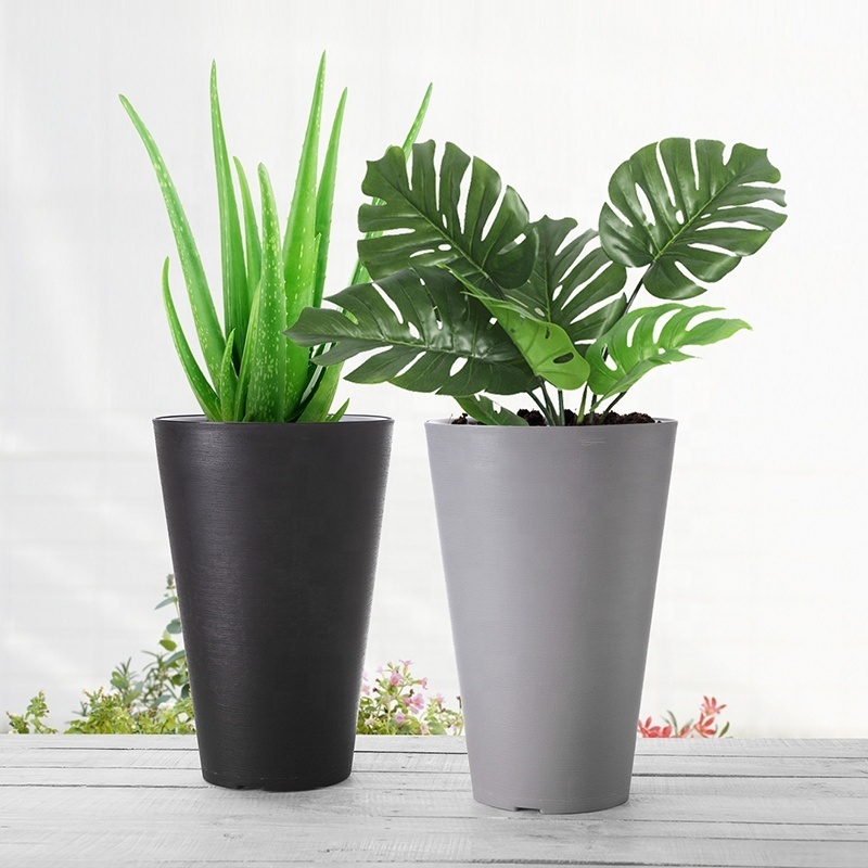 Wholesale Modern Style Outdoor Large Flowerpot New Arrivals Plastic Flowerpot Home Decor