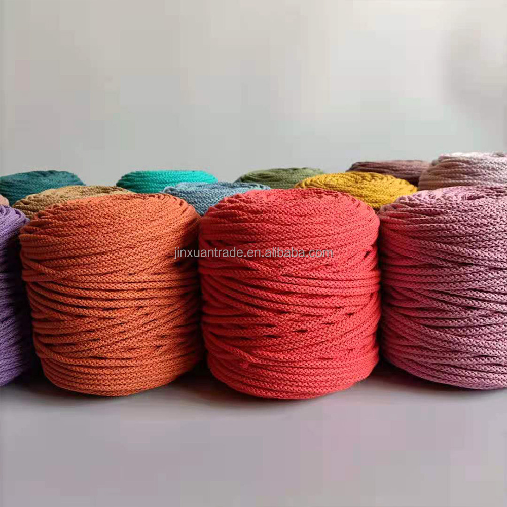 Wholesale High Quality Macrame Cotton Rope Beige Crochet Rope 4.5MM Crochet Yarns for Bag