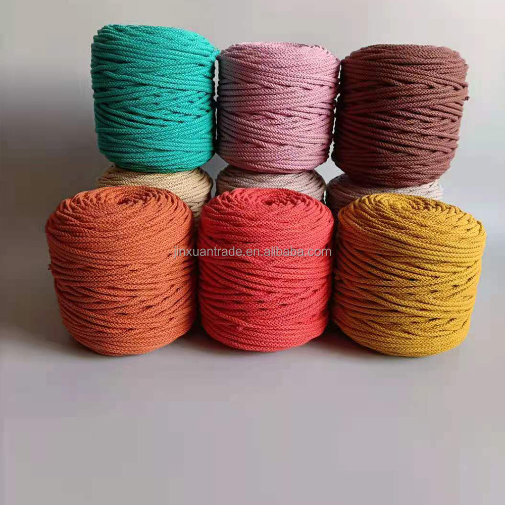 Wholesale High Quality Macrame Cotton Rope Beige Crochet Rope 4.5MM Crochet Yarns for Bag