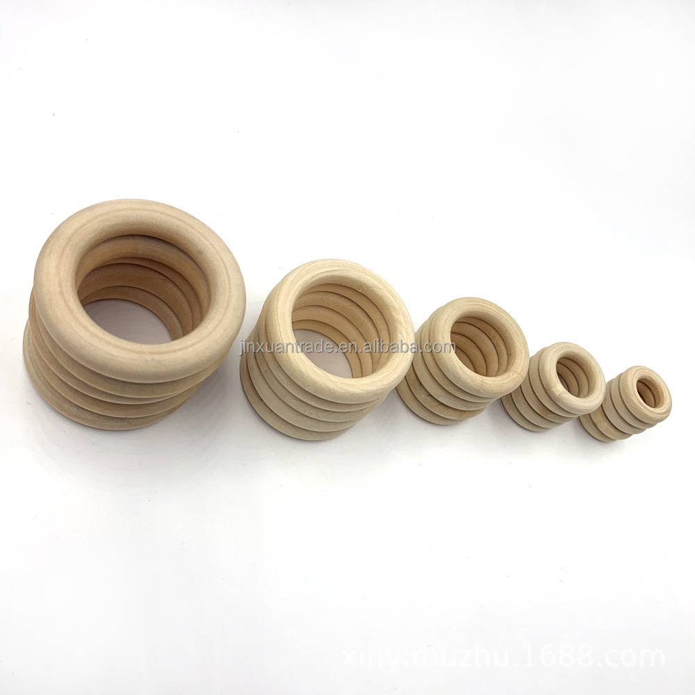 Wholesale  Unfinished Natural  Wooden Ring Macrame Kit DIY Wall For Plant Hanging