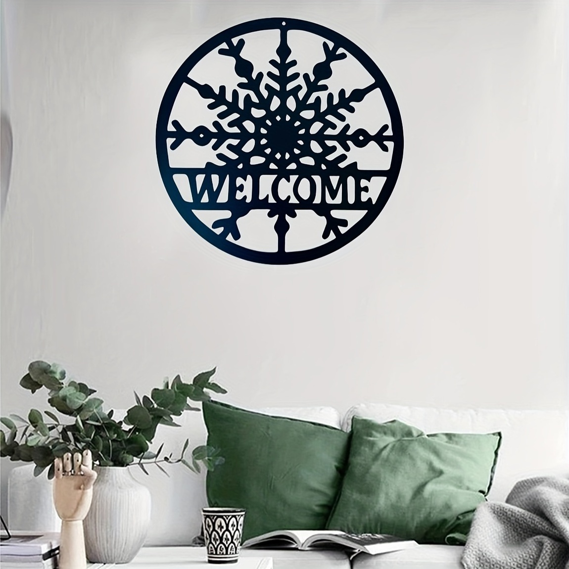 welcome home wall hanging Christmas metal interior and exterior wall hanging crafts holiday decoration