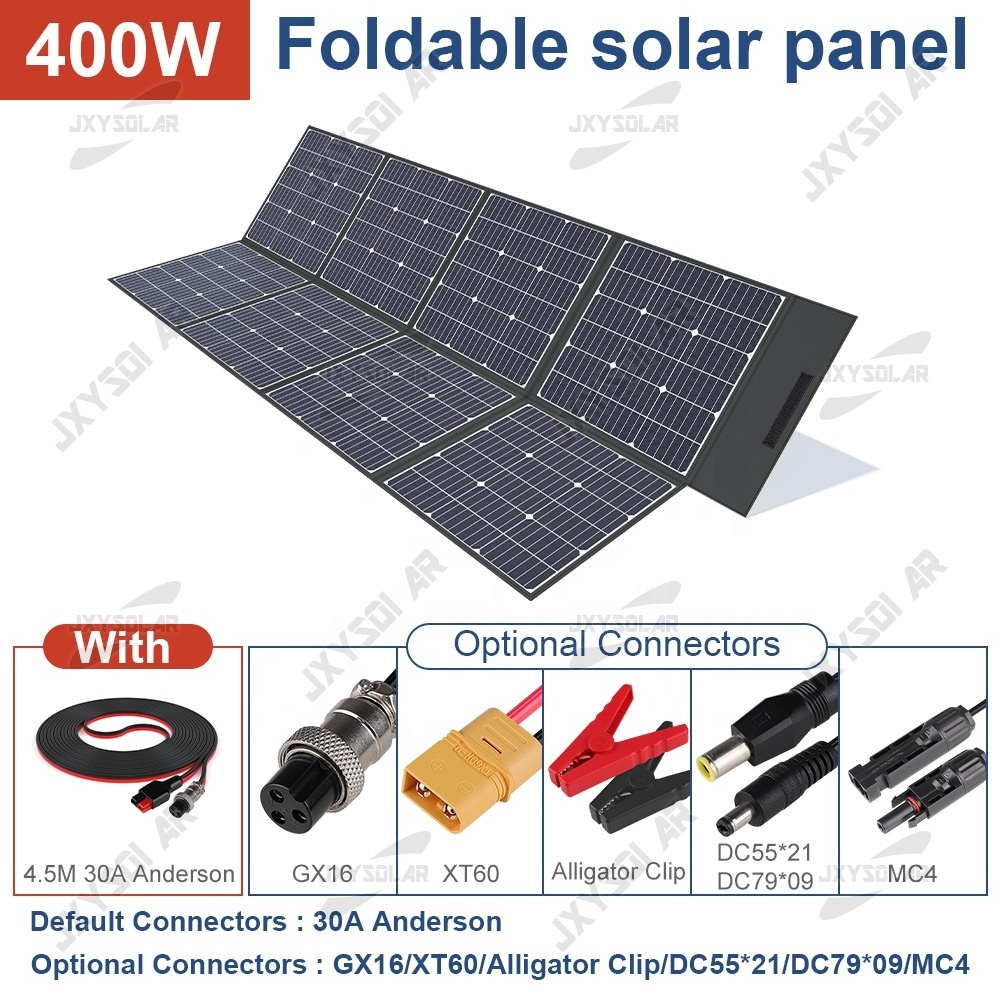 400W Portable Solar Panel for Solar Generator Compatible with Various Power Station Foldable Solar