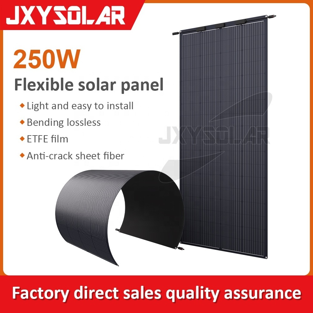 250 Watt 20 Volt Clean Energy Flexible Solar Panels for Coastal Regions Off-Grid Applications Mono Cells Solar Panels Flexible