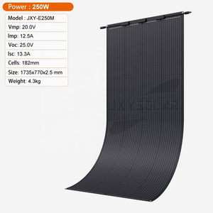 250 Watt 20 Volt Clean Energy Flexible Solar Panels for Coastal Regions Off-Grid Applications Mono Cells Solar Panels Flexible