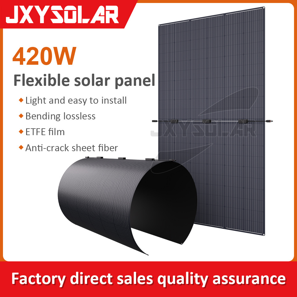 420 Watt 33 Volt Mono Cells Comprehensive Flexible Solar Panels for RV Yacht Van House Roof Full-Range Applications