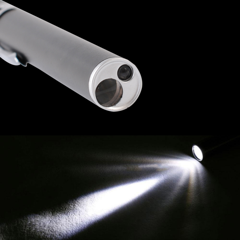 Dual light source USB rechargeable penlight medical detection portable clip torch pocket light flashlight for night walking