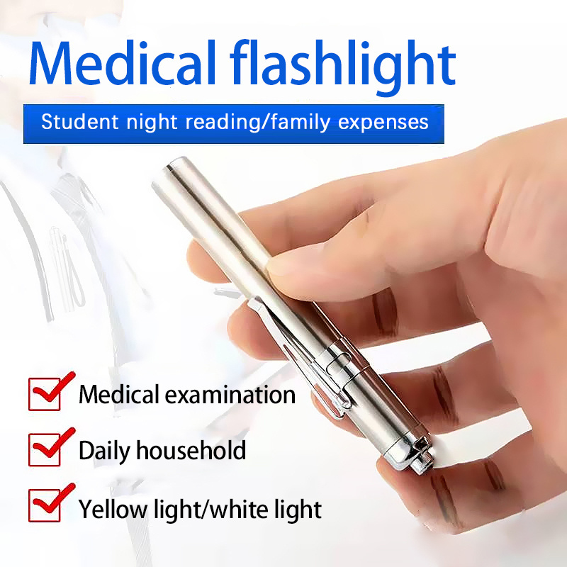 Multifunctional Tactical LED Flashlight USB Rechargeable Medical Handheld Mini Pen Light Portable Pocket Torch