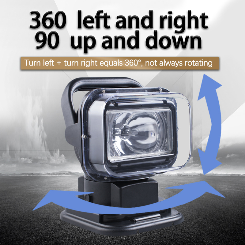 7 Inch HID Work Light External 12V Battery Portable Searchlight Outdoor Off-Road Adventure Hunting Spotlight