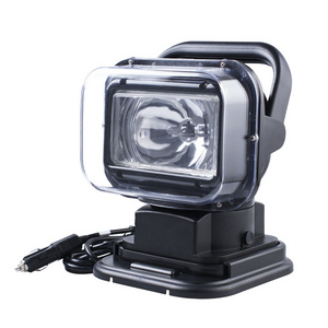 35W Marine Boat Spotlight 360 Degree Remote Control Waterproof HID Searchlight for Truck Off Road Car Boat Marine Driving Light