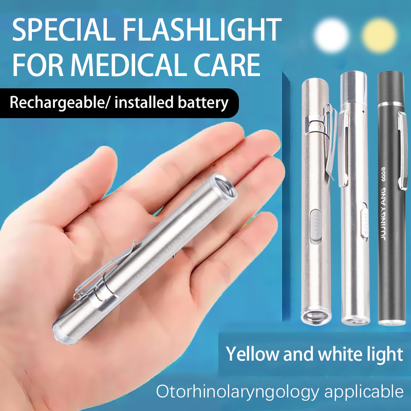 Multifunctional Tactical LED Flashlight USB Rechargeable Medical Handheld Mini Pen Light Portable Pocket Torch