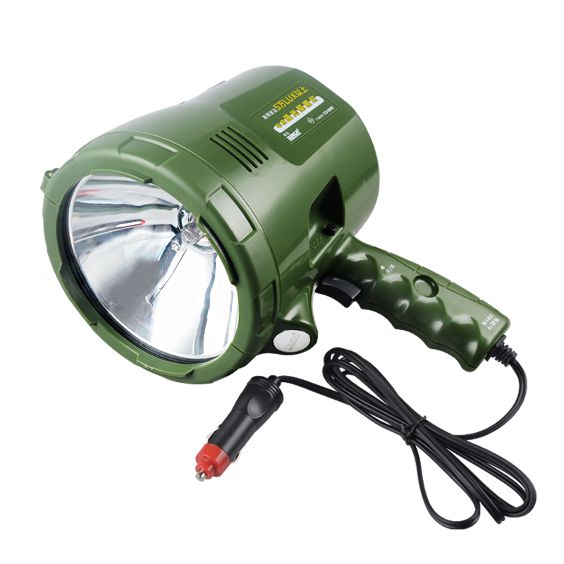 High power 65W halogen searchlight waterproof hunting search light strong light long shot 5000  lumens 12V flashlight