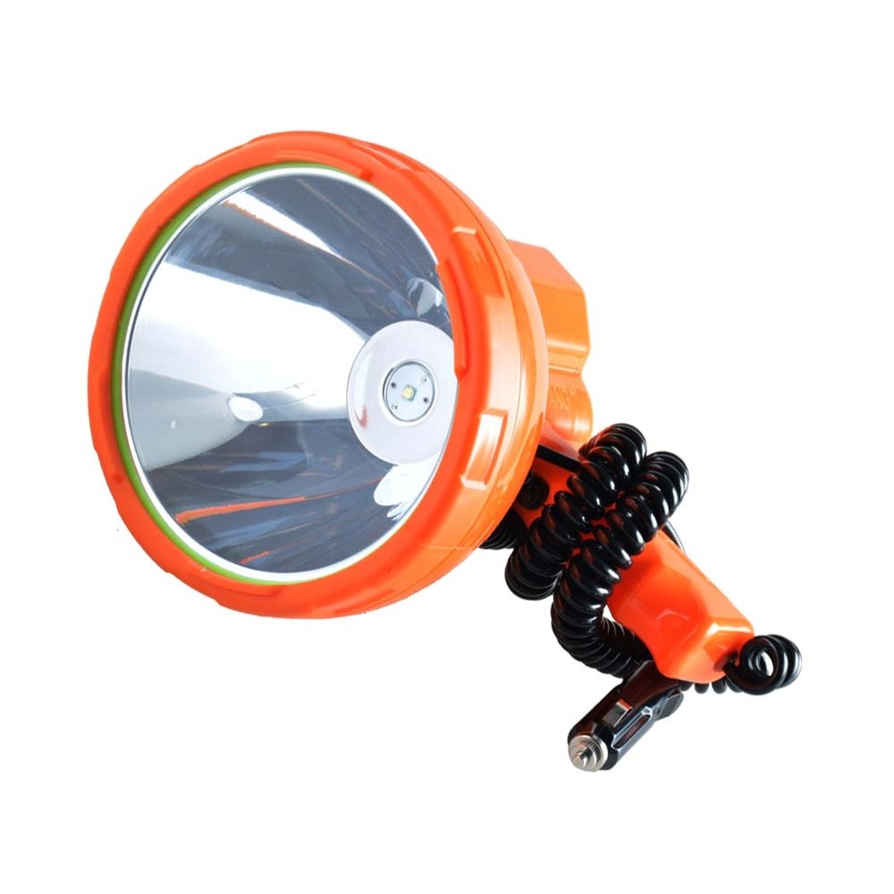 High power 50W LED searchlight external 12V / 24V strong light long-shot car cigarette lighter plug spotlight for car boat