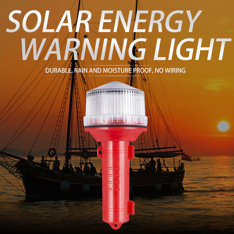 Red light source signal light road construction warning light mobile flashlight solar marine LED flashlight