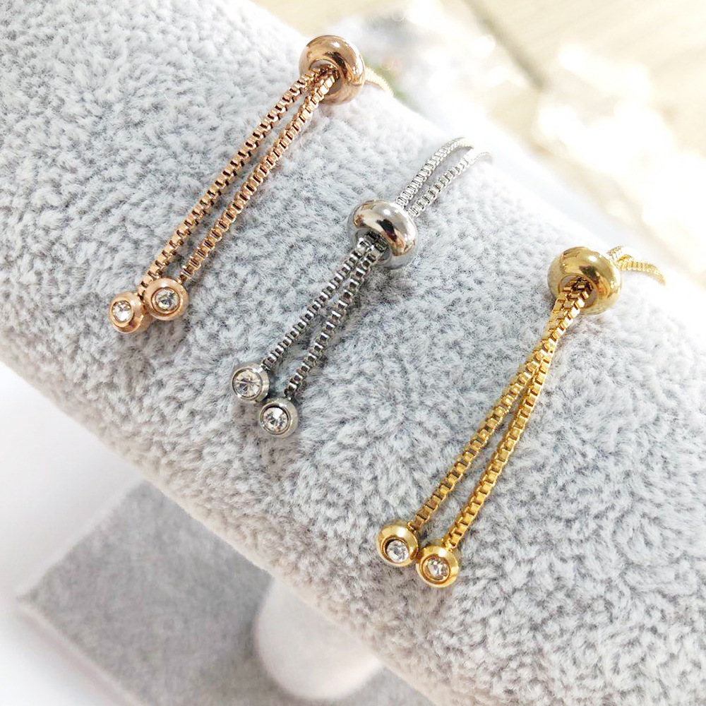 P077  Wholesale  Stainless steel Jewelry findings Adjustable Connectors chain for bracelet making