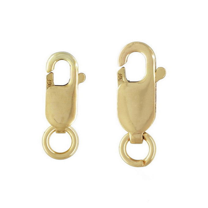 GFR026 DIY Jewelry Findings Quality Strong 14K Gold Filled Wholesale  Lobster Claw Clasps With Open Ring