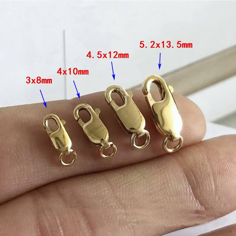 GFR026 DIY Jewelry Findings Quality Strong 14K Gold Filled Wholesale  Lobster Claw Clasps With Open Ring