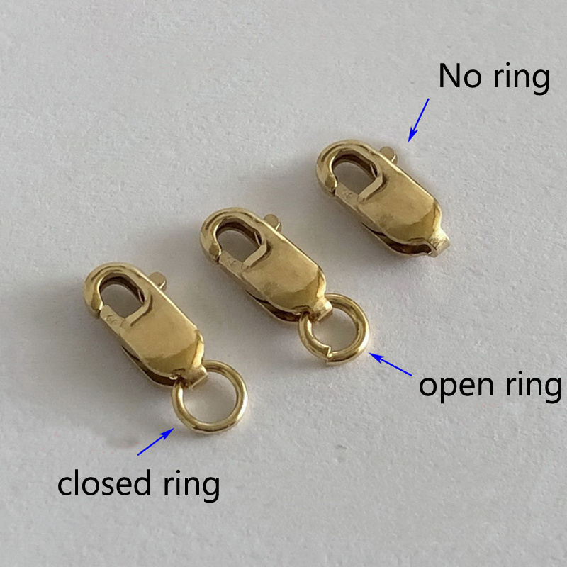 GFR026 DIY Jewelry Findings Quality Strong 14K Gold Filled Wholesale  Lobster Claw Clasps With Open Ring