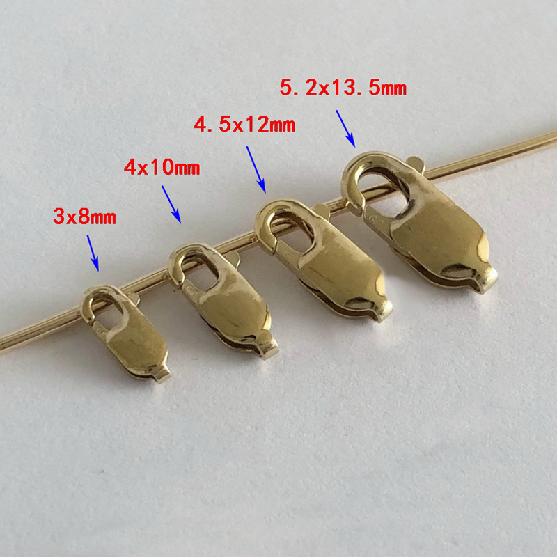 GFR026 DIY Jewelry Findings Quality Strong 14K Gold Filled Wholesale  Lobster Claw Clasps With Open Ring