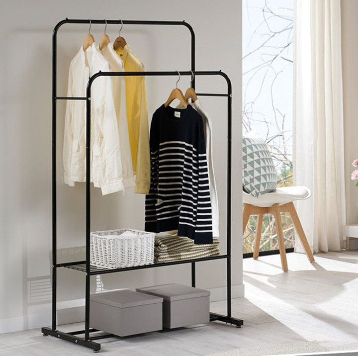 Stainless Steel Handing Rack Floor Clothes Hanger Cost Cloth Stand For wardrobe