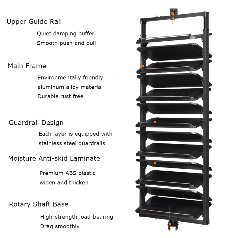 High Quality 360 Degree Revolving Shoe Storage Cabinet Furniture Wardrobe Rotating Shoe Rack