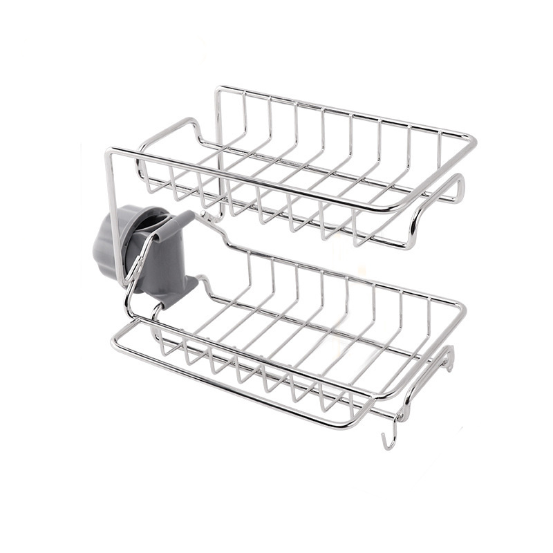 Multi-functional Stainless Steel Faucet Kitchen Storage Rack Sponge Holder Drainage Rack