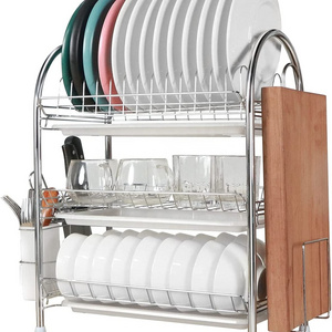 quality stainless steel and drip tray design kitchen storage holder dish drainer rack