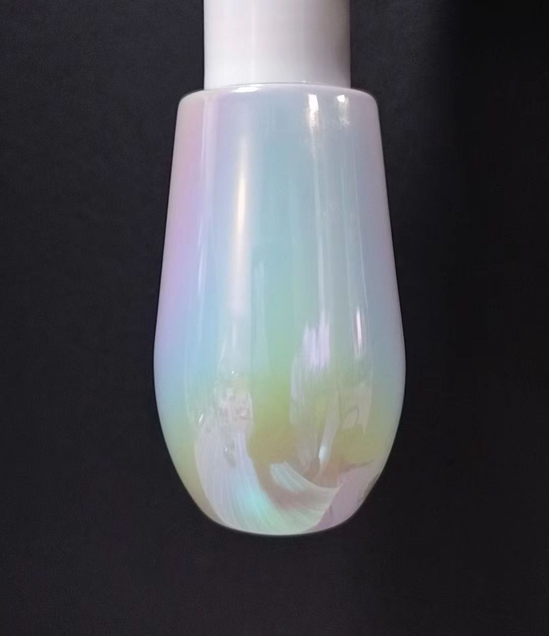 Luxury 20ml 60ml Iridescent  holographic rainbow skincare glass lotion bottle and cosmetic  Serum Dropper