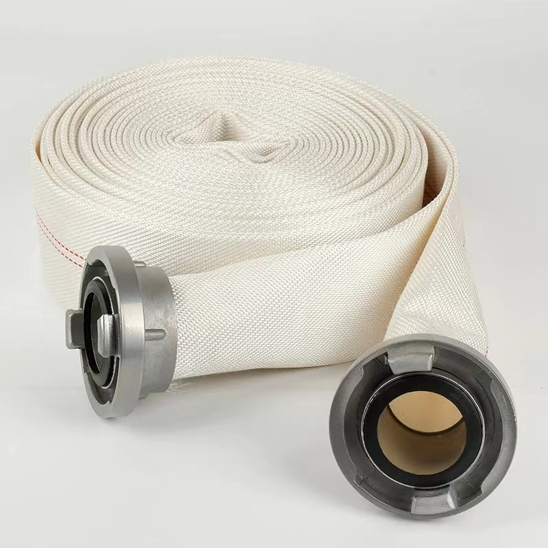 2-Inch White Firefighting Fire Hoses 200 PSI Canvas Pipe for Agricultural Irrigation Equipment