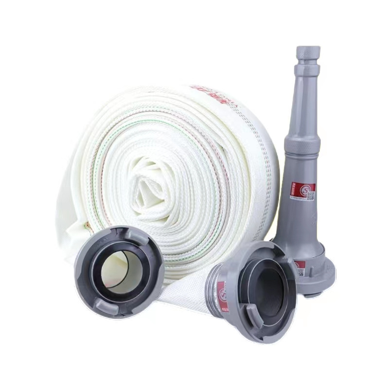 2-Inch White Firefighting Fire Hoses 200 PSI Canvas Pipe for Agricultural Irrigation Equipment