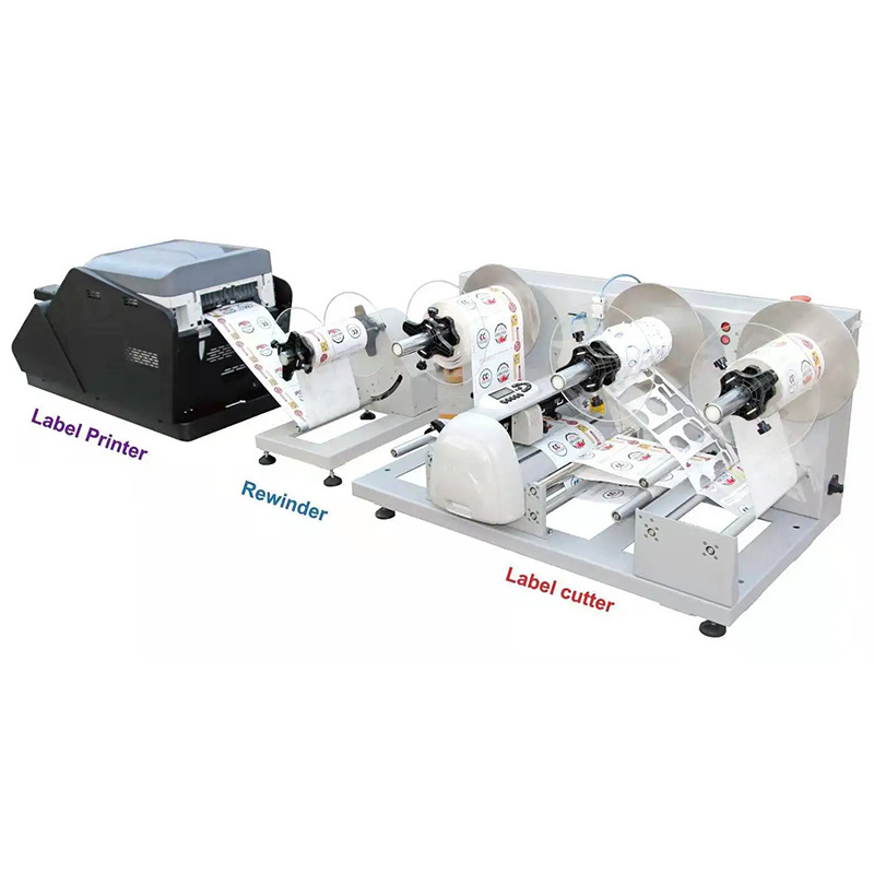 Continuous roll to roll label die cut sticker printer cutter die cutting machine