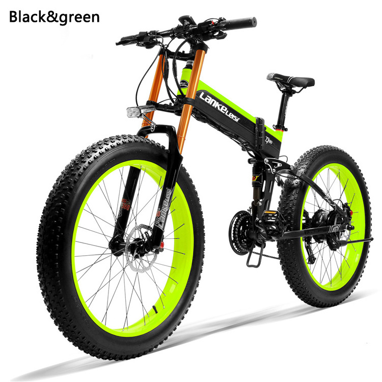 EU US Stock Lankeleisi XT750plus 1000w Electric Bicycle 48v 17.5ah 26 Inch Folding Fat Tire Electric Bike 27 Speed Mountain Bike