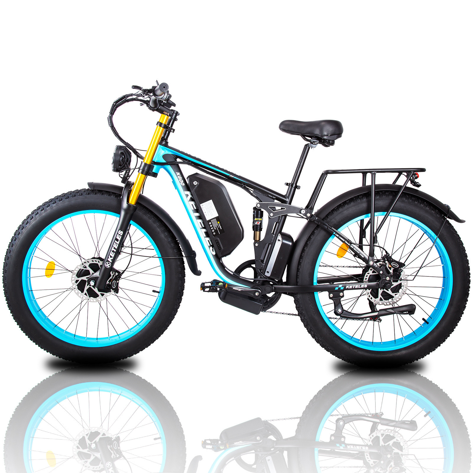 EU US UK CA Stock eBike Keteles K800 PRO 26in Fat Tire mountain bike  23Ah battery 2x1000W Dual Motor Electric Bike for Adults