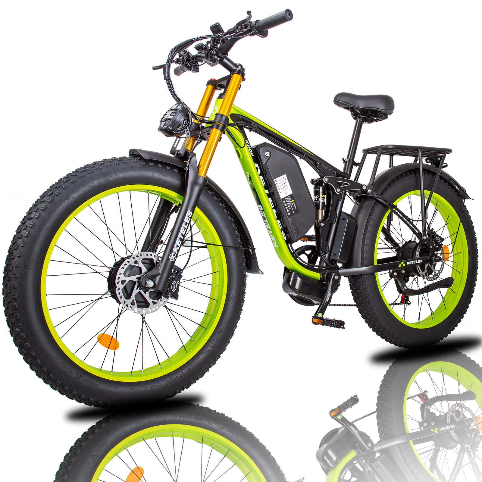 EU US UK CA Stock eBike Keteles K800 PRO 26in Fat Tire mountain bike  23Ah battery 2x1000W Dual Motor Electric Bike for Adults