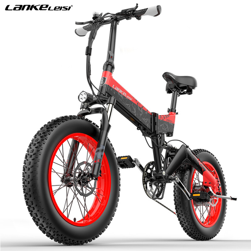 EU UK LANKELEISI X3000plus 1000w Electric Bicycle Snow Bike 48v 17.5ah Battery Ebike 20 Inch Fat Tire Electric Folding Bike